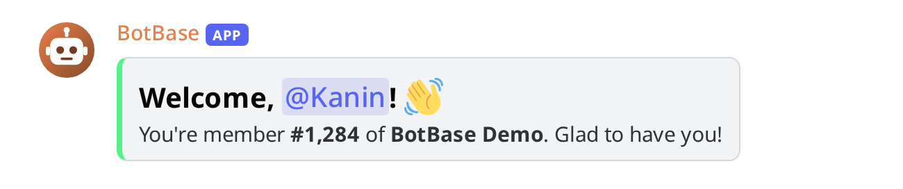The default join message