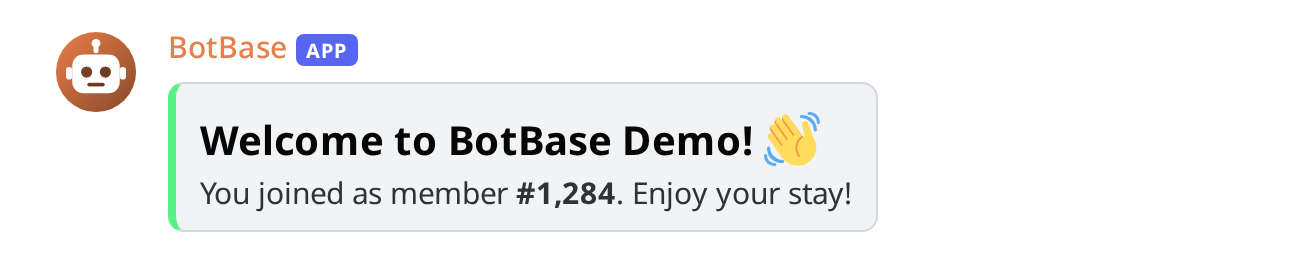The default welcome DM