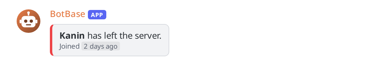 The default leave message