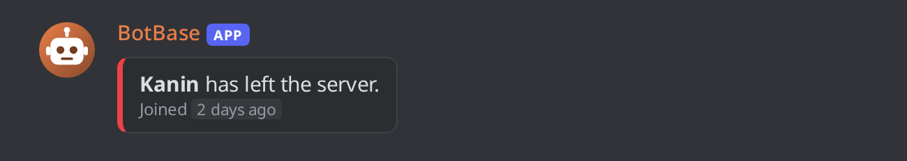 The default leave message